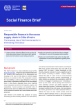 Responsible finance in the cocoa supply chain in Côte d’Ivoire: The leverage role of the financial sector in eliminating child labour