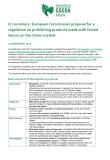 ICI summary: European Commission proposal for a regulation on prohibiting products made with forced labour on the Union market