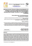 Socioeconomic Factors Influencing Adoption of Codapec and Cocoa High-tech Technologies among Small Holder Farmers in Central Region of Ghana