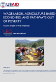 Wage Labor, agriculture-based economies, and pathways out of poverty: Taking Stock of the Evidence