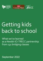 Getting kids back to school - key findings