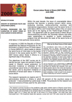 Cocoa Labour Study in Ghana (2007/2008)