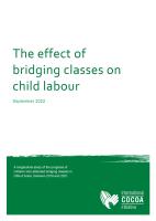 The effect of bridging classes on child labour