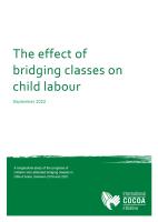 The effect of bridging classes on child labour