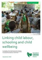Report cover - linking child labour, schooling, and child wellbing
