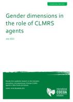 Gender dimensions in the role of CLMRS agents (English)