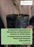 Report cover comparative assessment of child labour monitoring and remediation systems