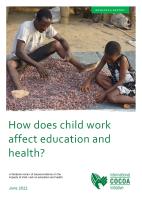 report cover: how does child work affect education and health