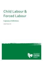 child labour and forced labour glossary of definitions