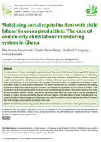 Mobilizing social capital to deal with child labour in cocoa production