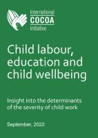 Report cover - child labour, education and child wellbeing