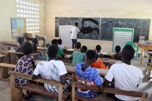 children in classroom