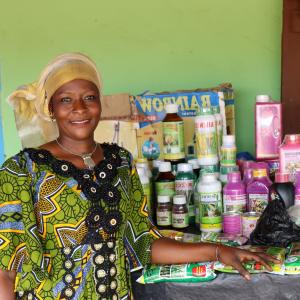 woman selling products