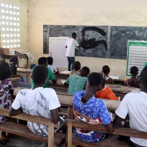 children in classroom