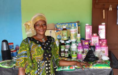 woman selling products