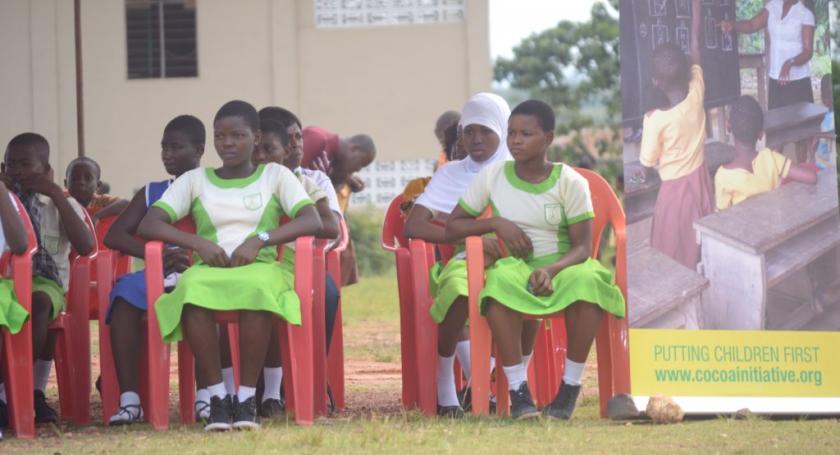 A cross section of school children present