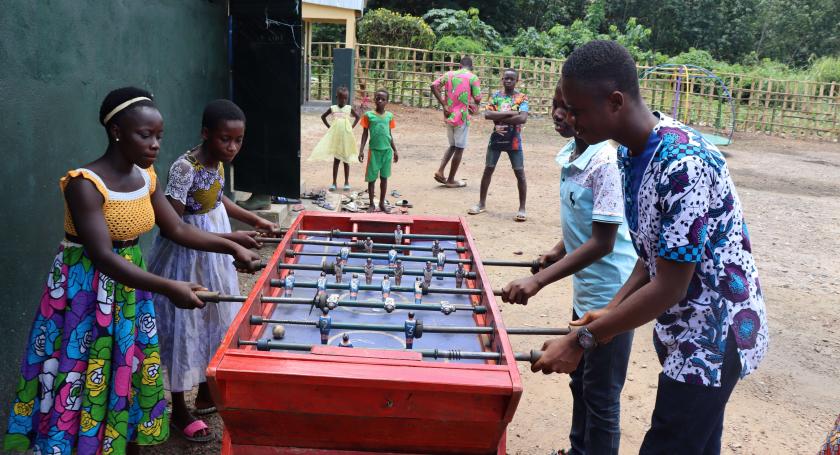 children in child-friendly spaces