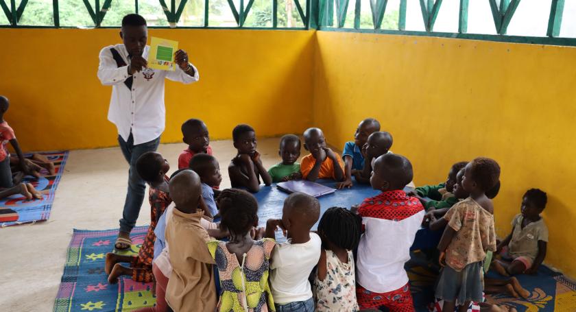 children in child-friendly spaces