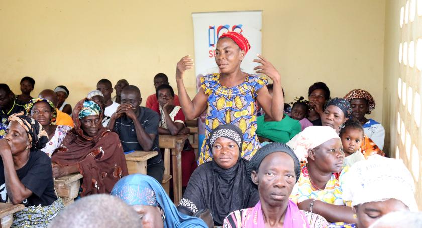 Woman participating in the parenting skills course