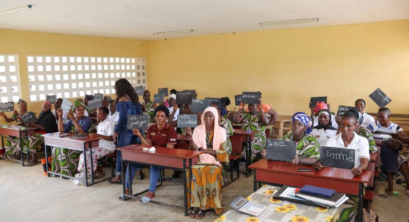 Students sitting in class