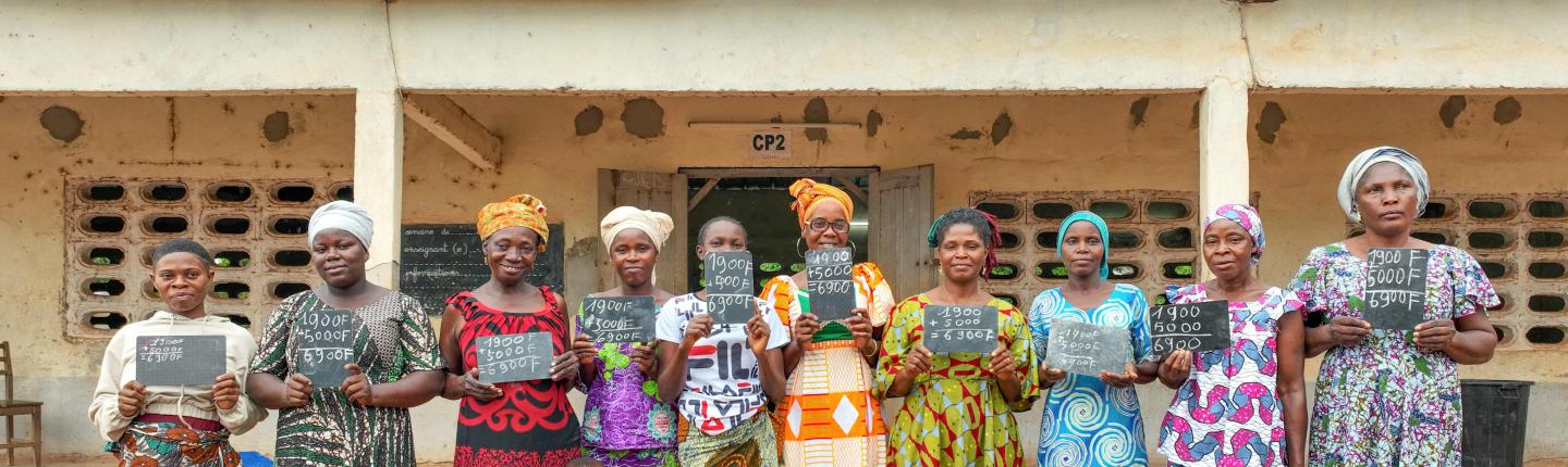 Women in numeracy classes, Cote d'Ivoire