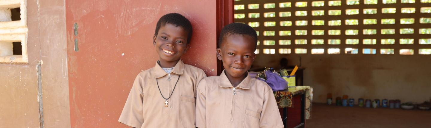 two boys smiling